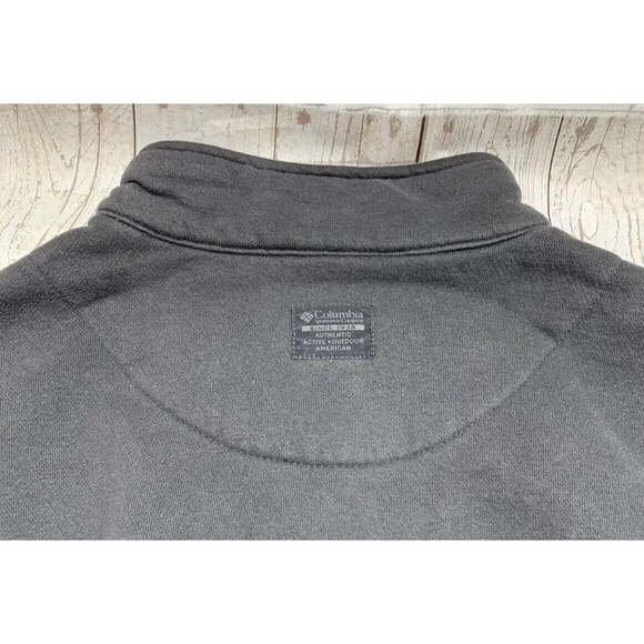Columbia Men's 1/4-Zip Pullover Gray Size Large Arm Pocket Pre-owned - Picture 12 of 16